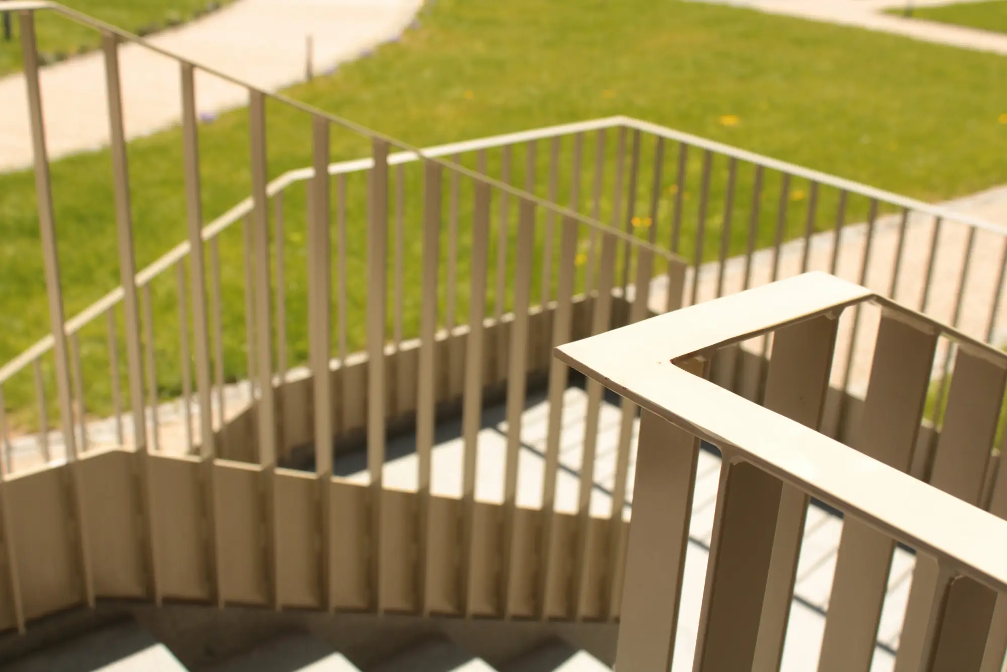 Custom residential metal railing and stair installation in the Washington DC area