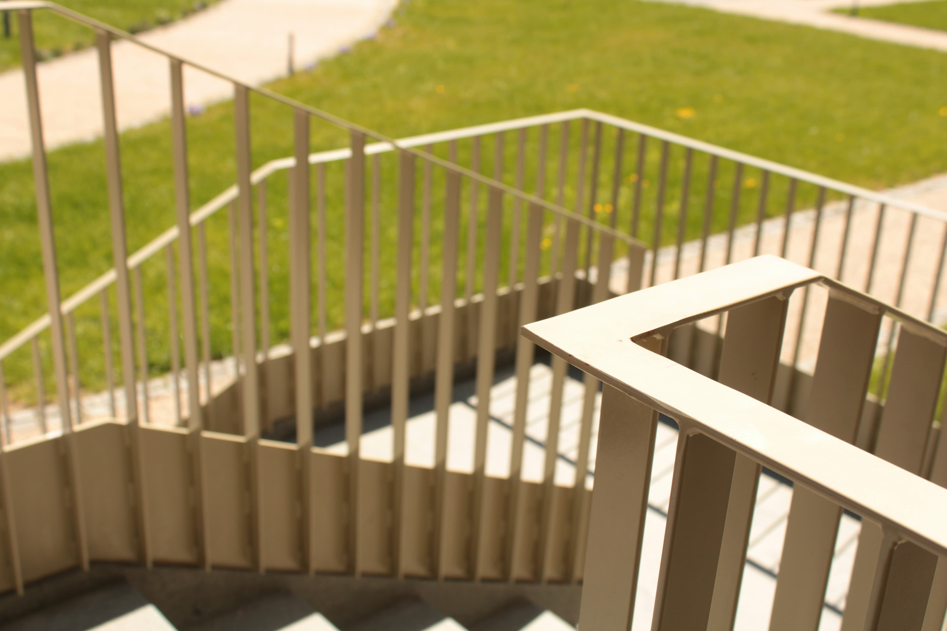 Custom residential metal railing and stair installation in the Washington DC area
